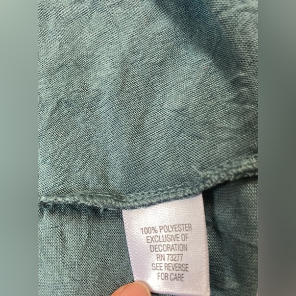 Simply Vera Vera Wang Green Floral Lace Tank L - Picture 6 of 6